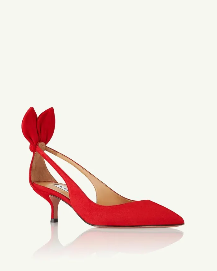 Bow Tie Pump 50 Red Women Aquazzura Pumps Bow Tie Pump 50 Red Women Aquazzura Pumps
