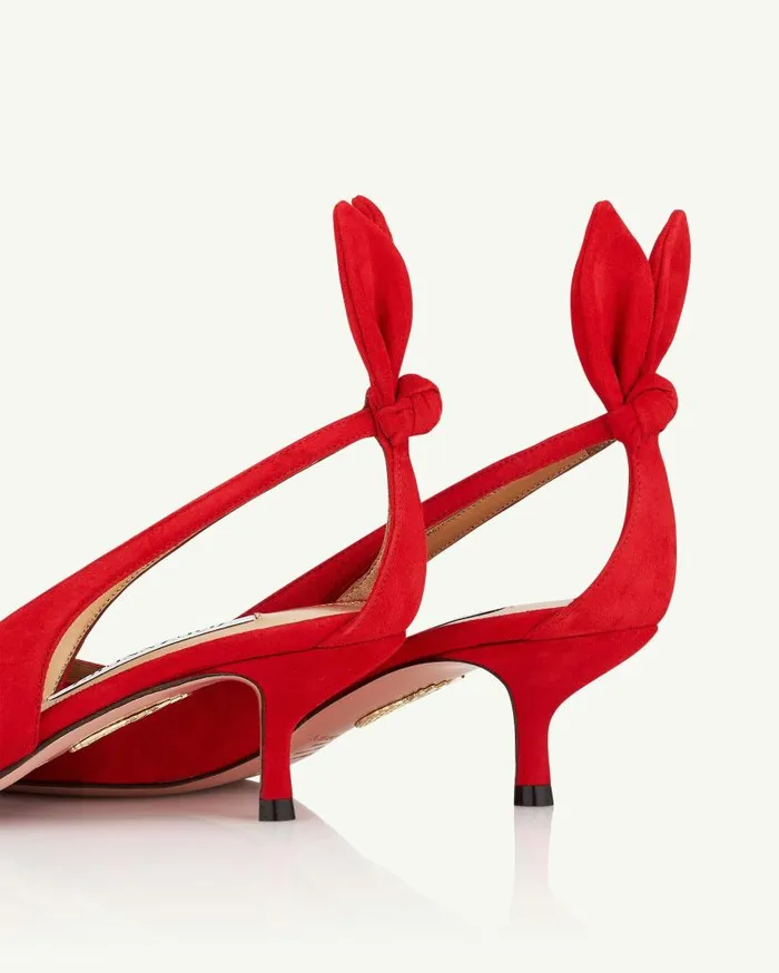 Bow Tie Pump 50 Red Women Aquazzura Pumps Bow Tie Pump 50 Red Women Aquazzura Pumps