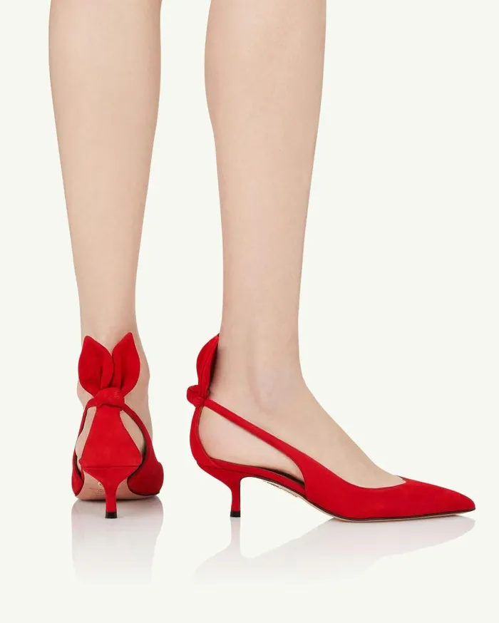 Bow Tie Pump 50 Red Women Aquazzura Pumps Bow Tie Pump 50 Red Women Aquazzura Pumps