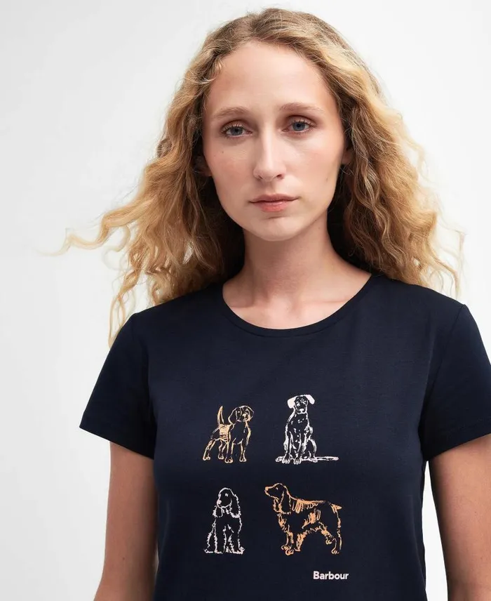 Bowland TShirt Classic White Women Barbour TShirts