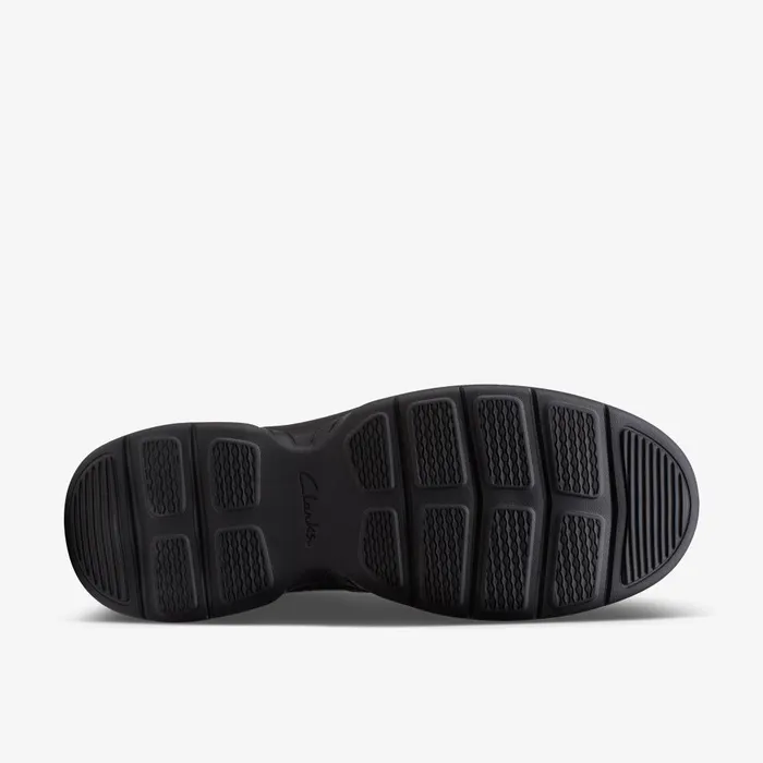 Bradley Step Black Tumbled Leather Men Clarks Casual Dress Shoes