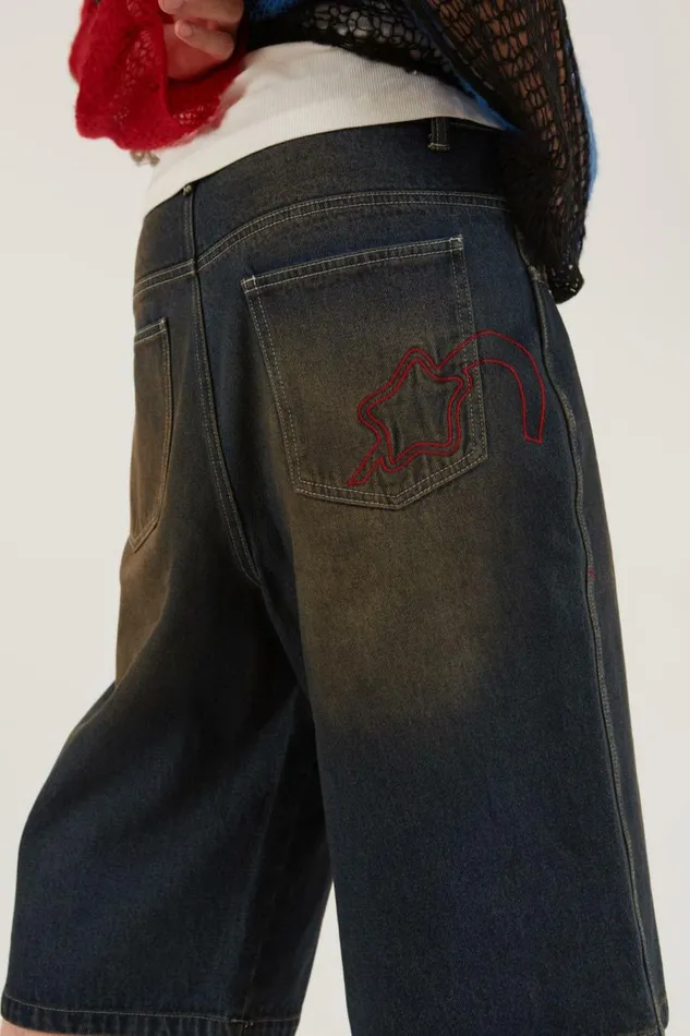 Bronx Jumbo Fit Denim Jorts Blue Men Jaded London Shorts and Jorts Bronx Jumbo Fit Denim Jorts Blue Men Jaded London Shorts and Jorts