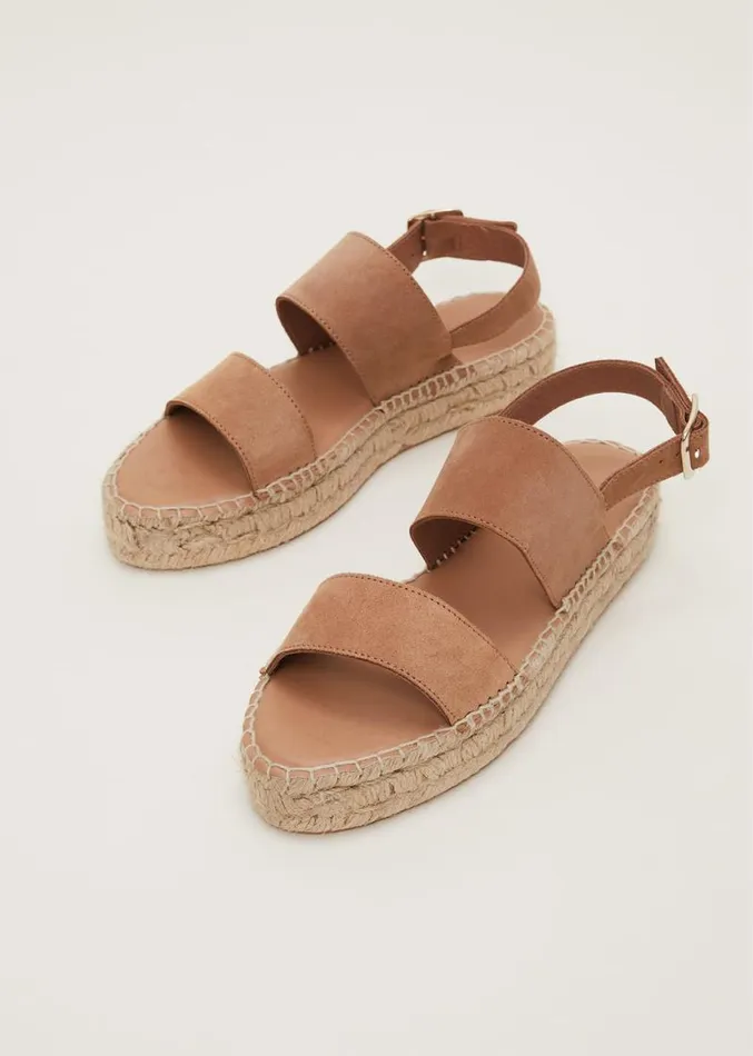 Brown Suede Chunky Sandals Tan Women Phase Eight Sandals