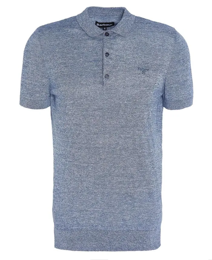 Buston Knitted Polo Shirt Dusty Green Men Barbour Polo Shirts
