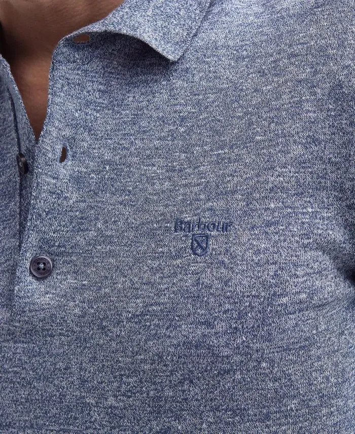 Buston Knitted Polo Shirt Dusty Green Men Barbour Polo Shirts