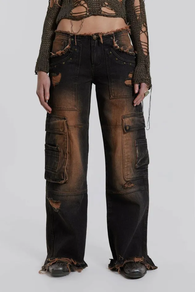 Cadet Cargo Jeans Black Women Jaded London Jeans