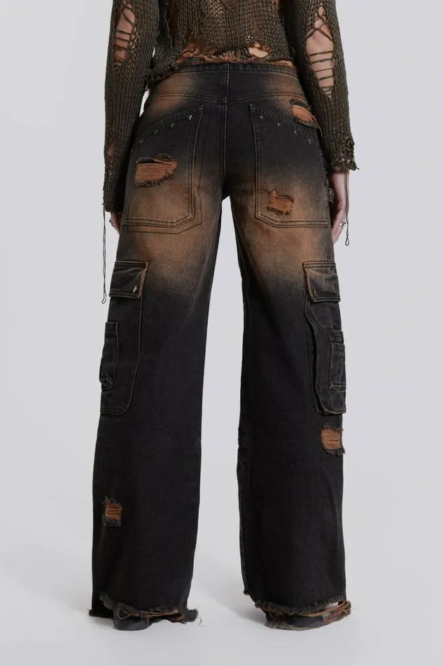Cadet Cargo Jeans Black Women Jaded London Jeans Cadet Cargo Jeans Black Women Jaded London Jeans
