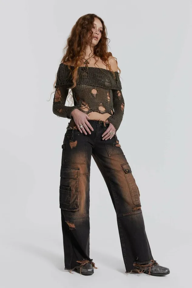 Cadet Cargo Jeans Black Women Jaded London Jeans Cadet Cargo Jeans Black Women Jaded London Jeans