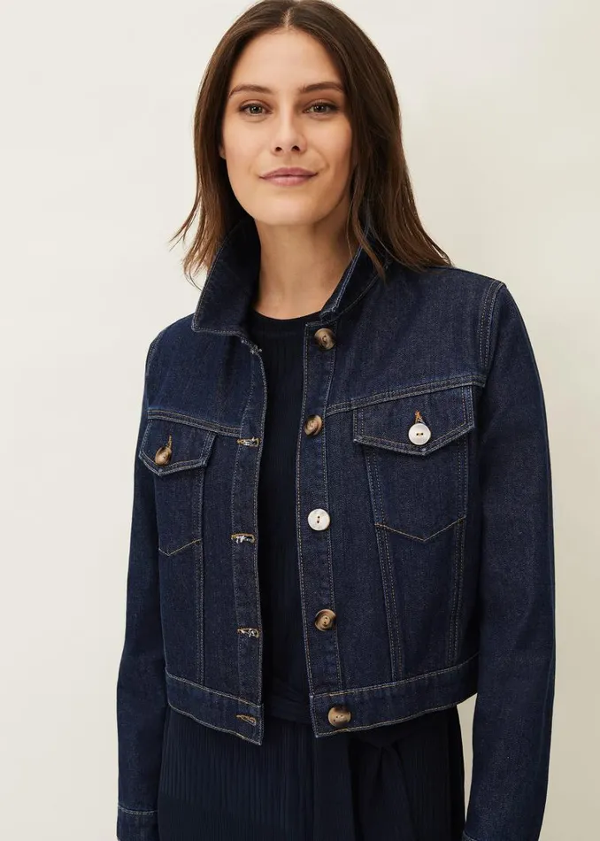 Caitlin Denim Jacket Blue Women Phase Eight Jackets