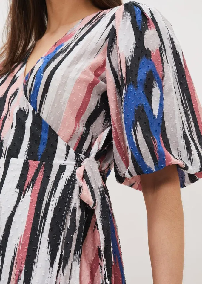 Caityln Cotton Wrap Midi Dress Multicoloured Women Phase Eight Dresses