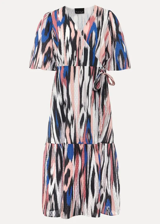 Caityln Cotton Wrap Midi Dress Multicoloured Women Phase Eight Dresses