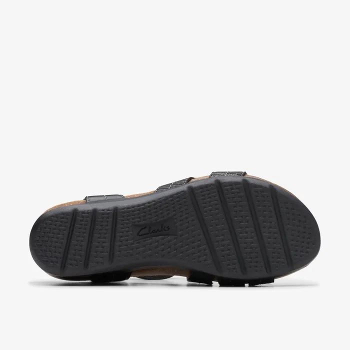 Calenne Clara Black Combination Women Clarks Wedges