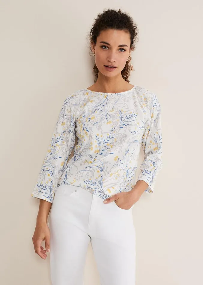 Candie Watercolour Top Multicoloured Women Phase Eight Tops and TShirts