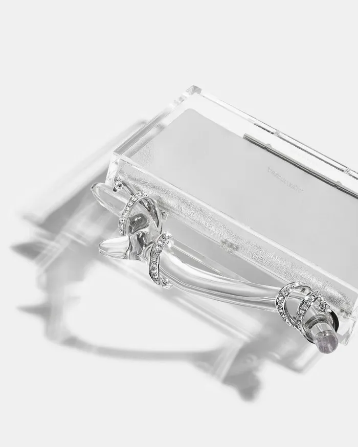 Capri Crush Clutch Silver Women Aquazzura Clutch Bags Capri Crush Clutch Silver Women Aquazzura Clutch Bags