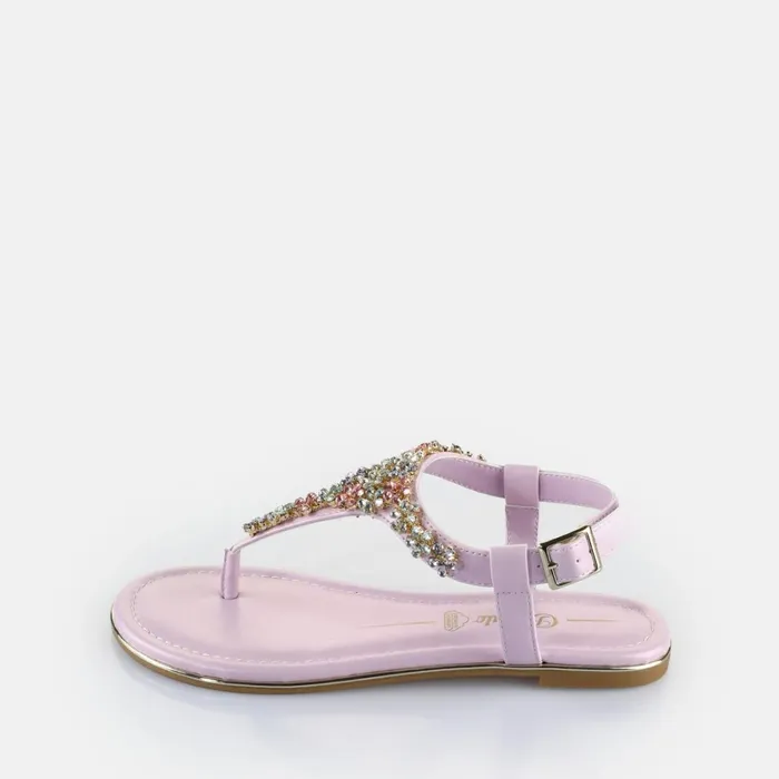 Capri Flower Lavender Buffalo Sandals and Slides