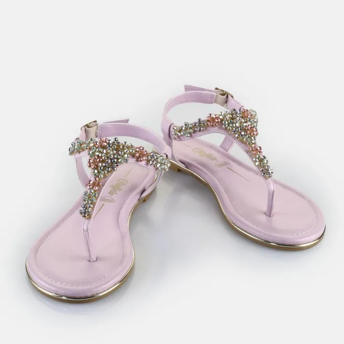 Capri Flower Lavender Buffalo Sandals and Slides Capri Flower Lavender Buffalo Sandals and Slides