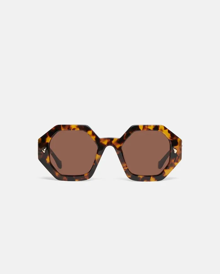 Carlen BioPlastic Sunglasses Dark Amber WomenMen Nanushka Eyewear