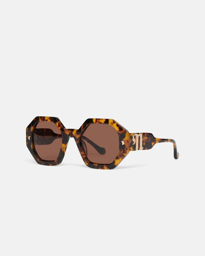 Carlen BioPlastic Sunglasses Dark Amber WomenMen Nanushka Eyewear