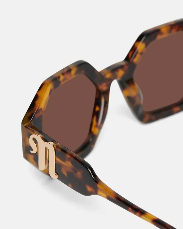 Carlen BioPlastic Sunglasses Dark Amber WomenMen Nanushka Eyewear