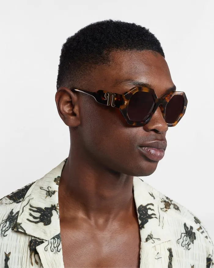 Carlen BioPlastic Sunglasses Dark Amber WomenMen Nanushka Eyewear
