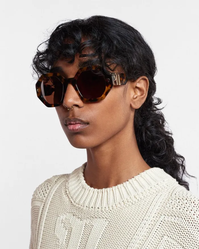 Carlen BioPlastic Sunglasses Dark Amber WomenMen Nanushka Eyewear