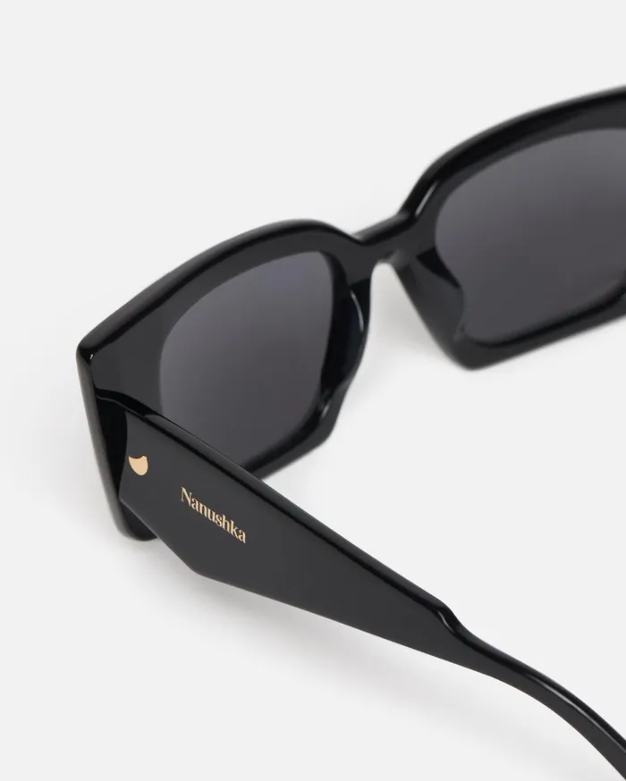 Carmel BioPlastic RectangleFrame Sunglasses Black WomenMen Nanushka Eyewear