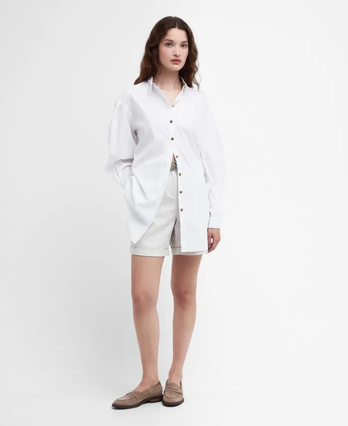 Catherine Oversized LongSleeved Shirt Classic White Women Barbour Shirts and Blouses