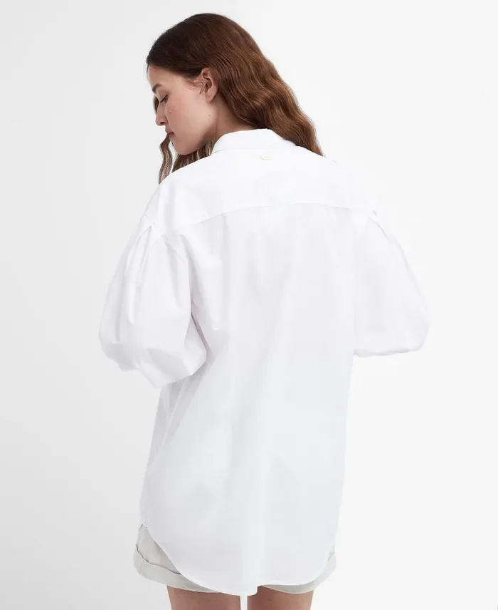 Catherine Oversized LongSleeved Shirt Classic White Women Barbour Shirts and Blouses