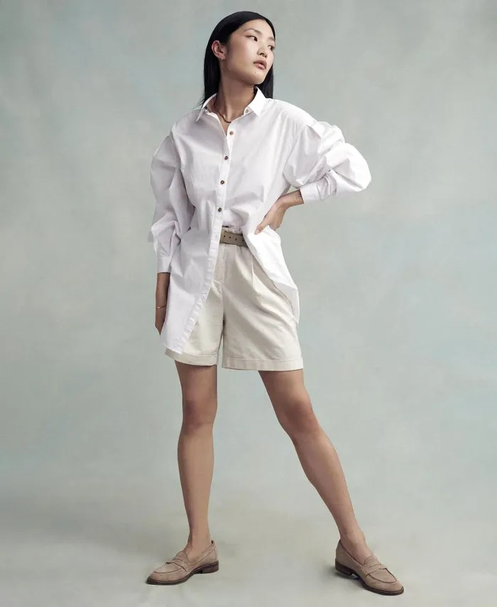 Catherine Oversized LongSleeved Shirt Classic White Women Barbour Shirts and Blouses