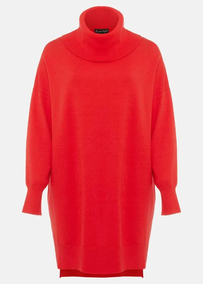 Cecilia Cowl Neck Jumper Dress Red Women Phase Eight Dresses