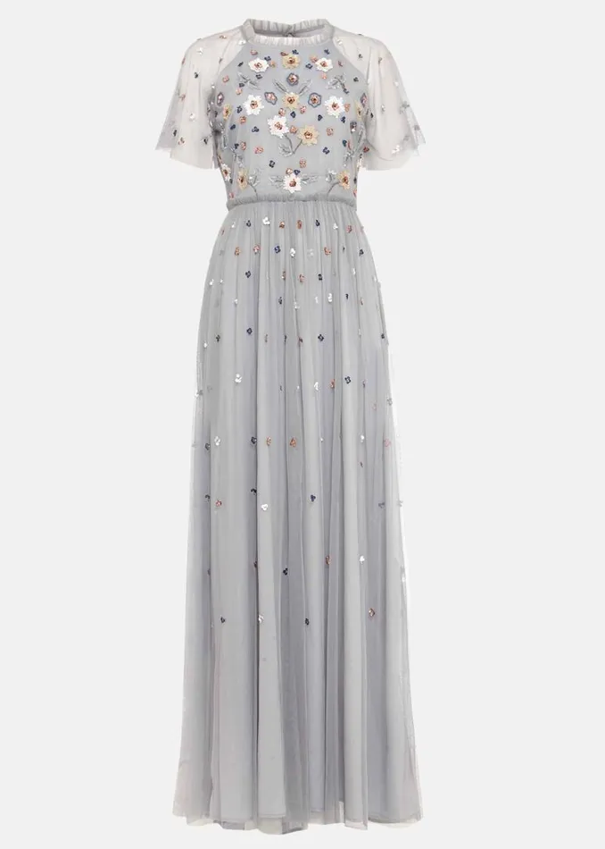 Celestra Embellished Maxi Dress Sky Blue Women Phase Eight Dresses