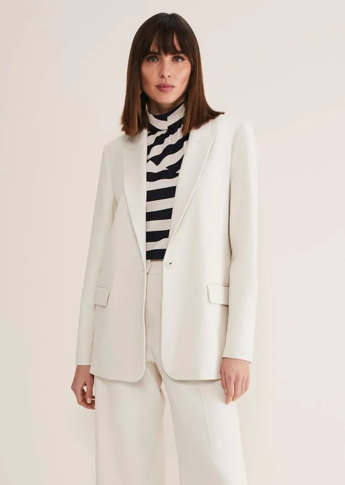 Celyn Single Breasted Blazer Almond Women Phase Eight Jackets