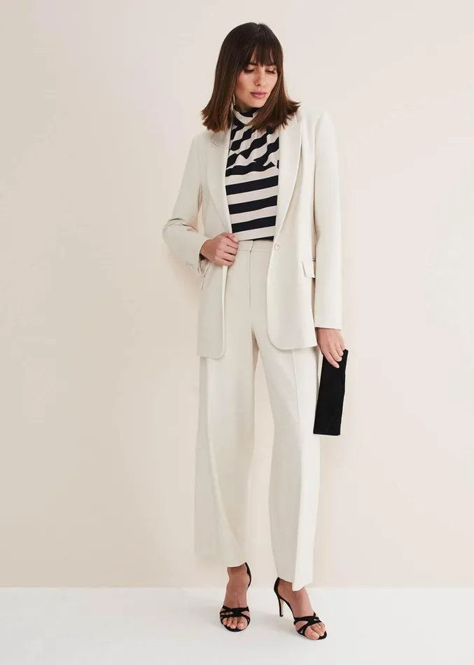 Celyn Single Breasted Blazer Almond Women Phase Eight Jackets
