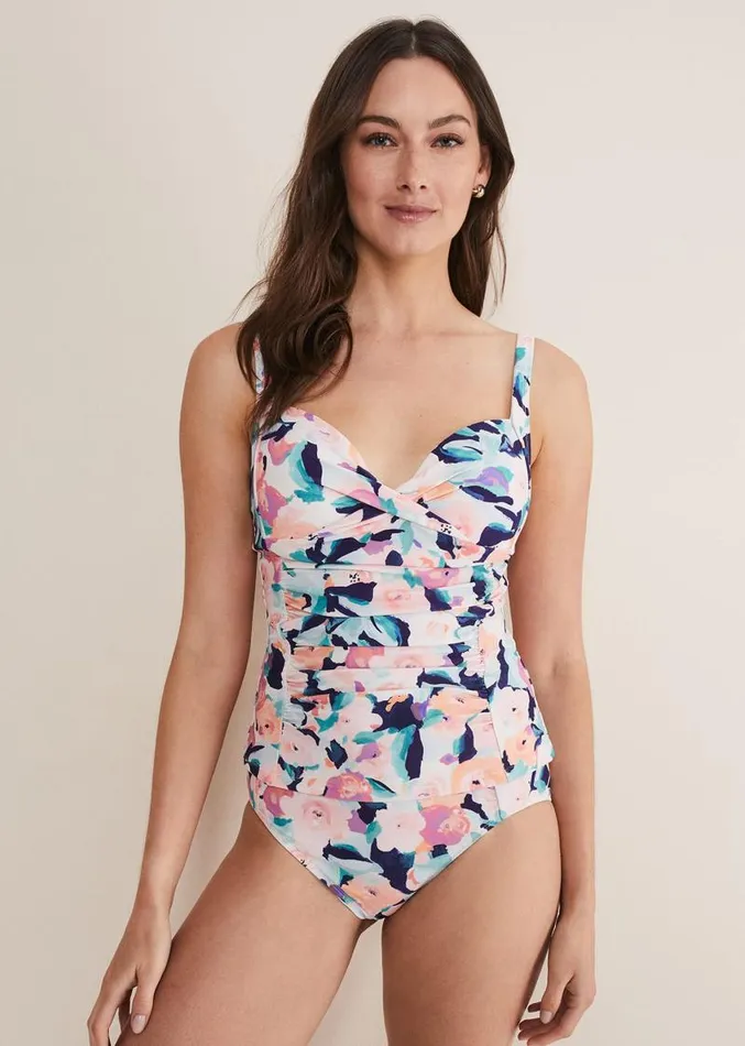 Charleston Floral Tankini Top Multicoloured Women Phase Eight Swimwear