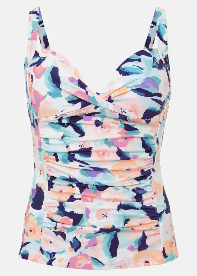 Charleston Floral Tankini Top Multicoloured Women Phase Eight Swimwear
