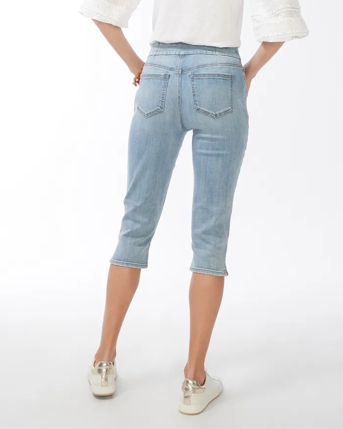 Chico039s 17034 Pull On Capris Castlebar Indigo Women Jeans and Denim