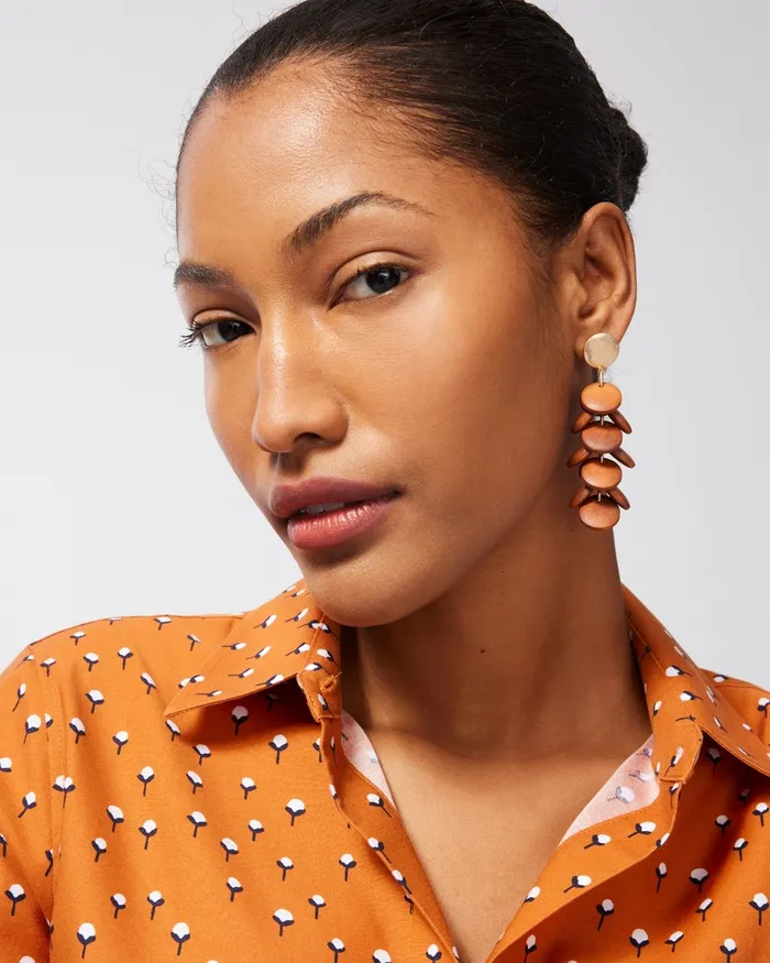 Chico039s Brown Cluster Earrings Brown Women Earrings