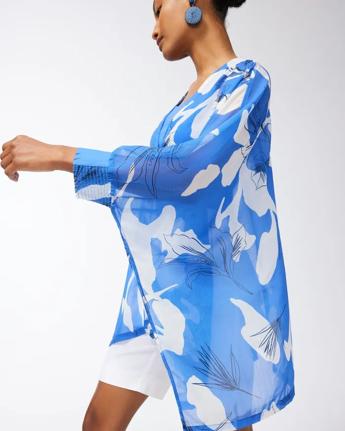 Chico039s Cuffed Ruana Amparo Blue Women Ponchos and Ruanas