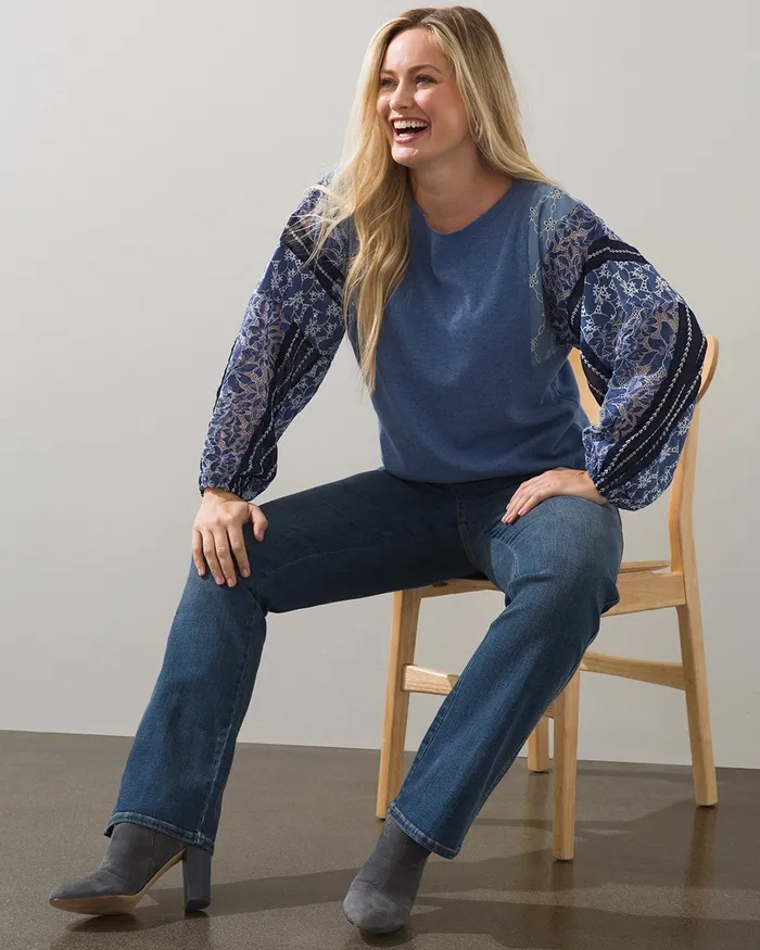 Chico039s DefineMe Denim Curvy Flare Jeans Moonglow Indigo Women Jeans and Denim