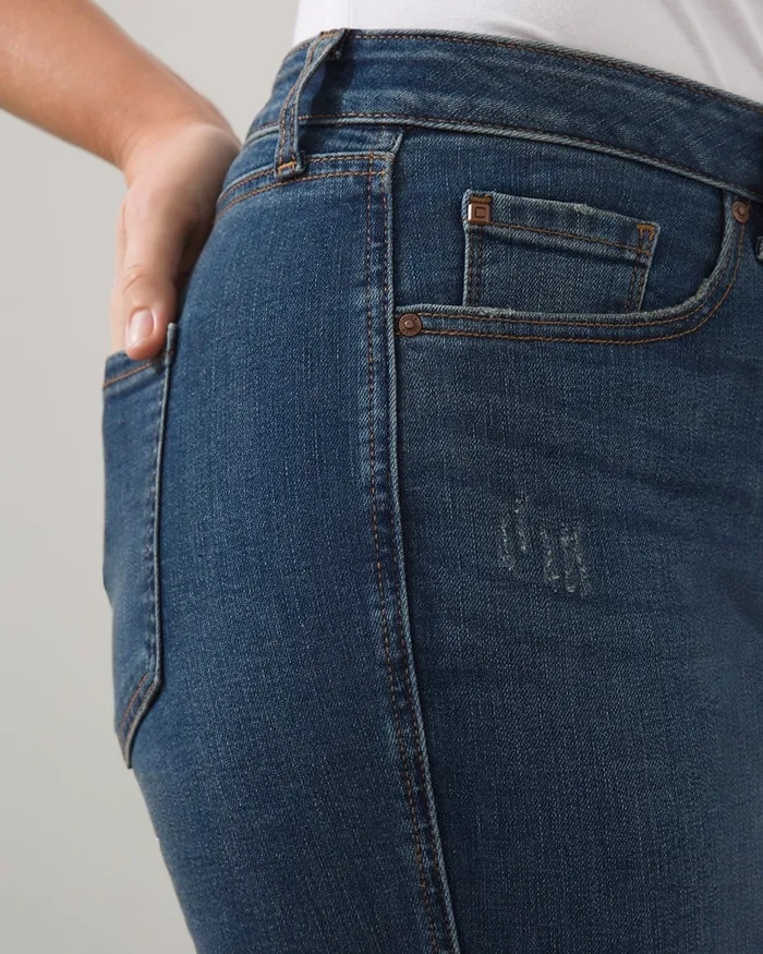 Chico039s DefineMe Denim Curvy Flare Jeans Moonglow Indigo Women Jeans and Denim