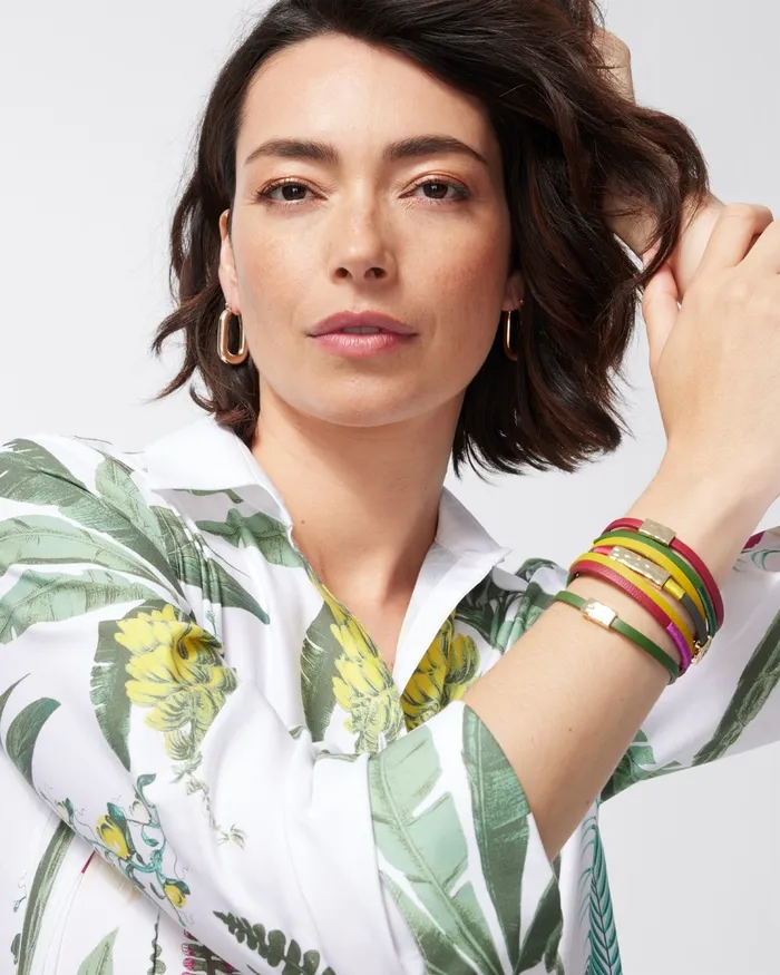 Chico039s Leather Magnetic Bracelet Multi Women Bracelets