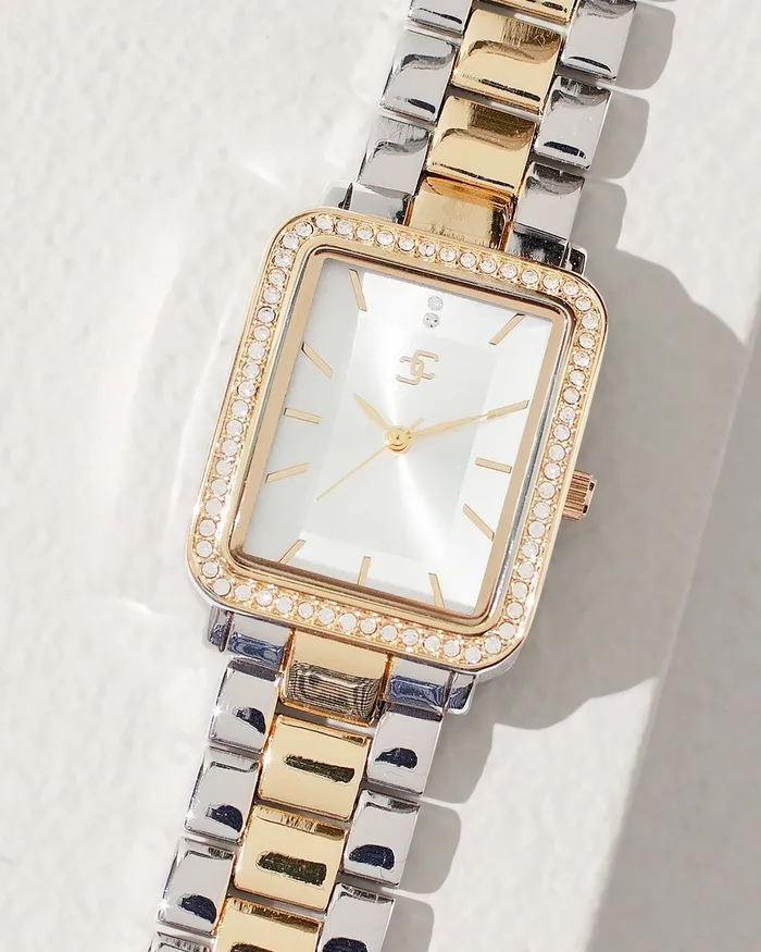 Chico039s Mixed Metal Tank Watch Mixed Metals Women Watches