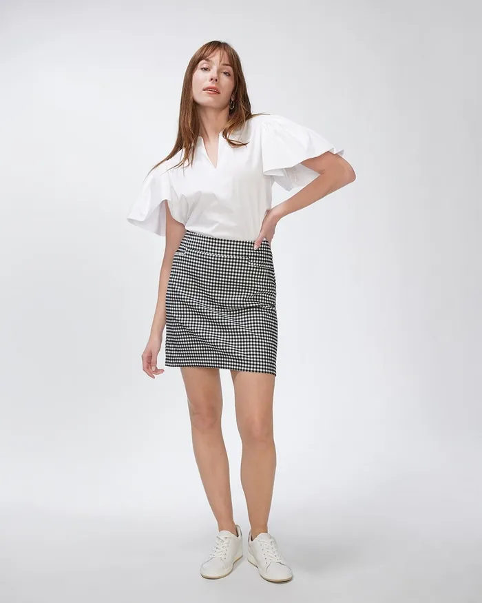Chico039s Poplin Puff Sleeve Shirt Alabaster Women Tops