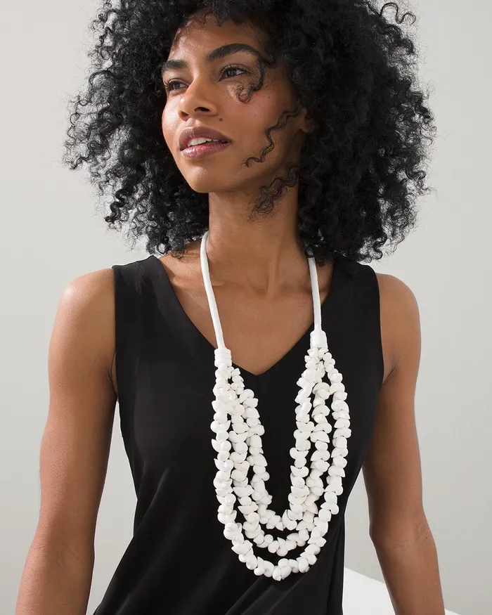 Chico039s Sea Statement Necklace White Women Necklaces