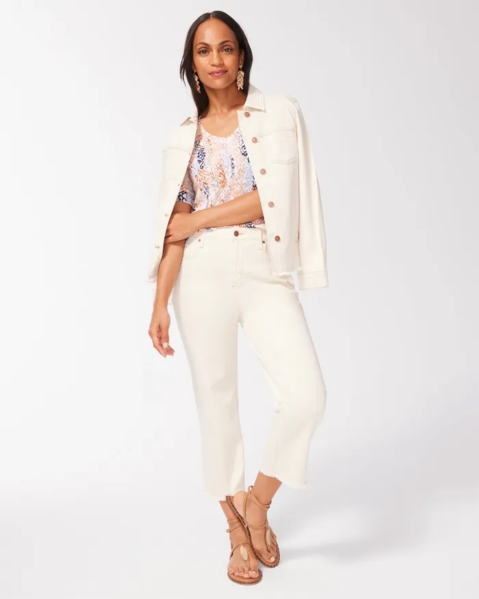 Chico039s Shirred Back Warm Tile Linen Tee Alabaster Women Tees