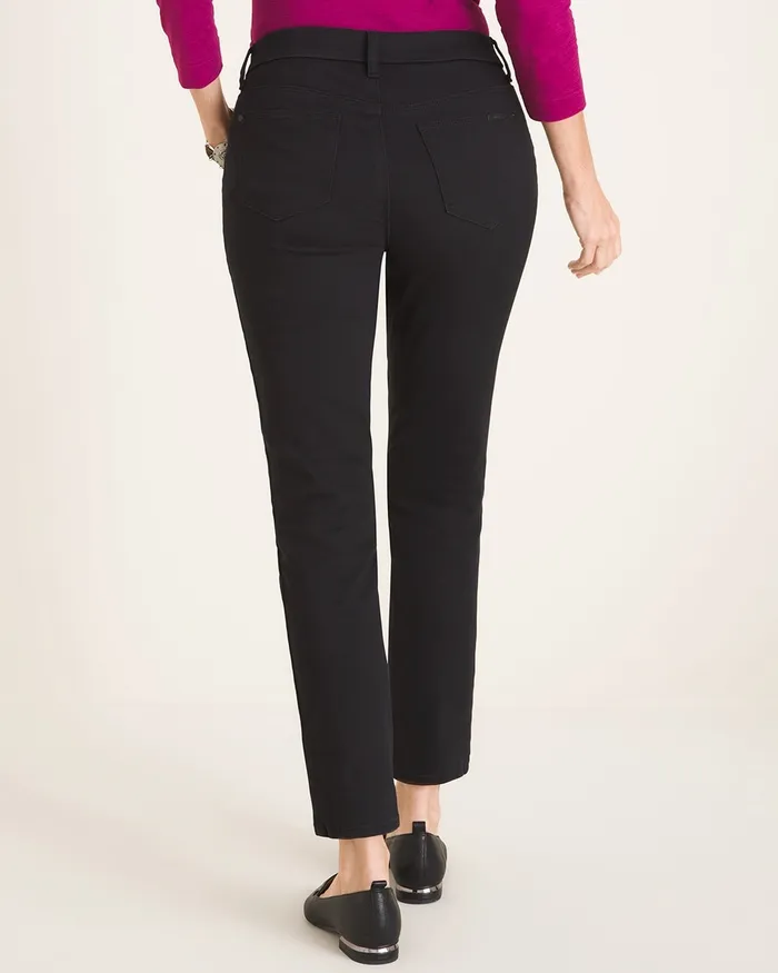 Chico039s So Slimming Girlfriend Ankle Jeans Black Women Jeans and Denim