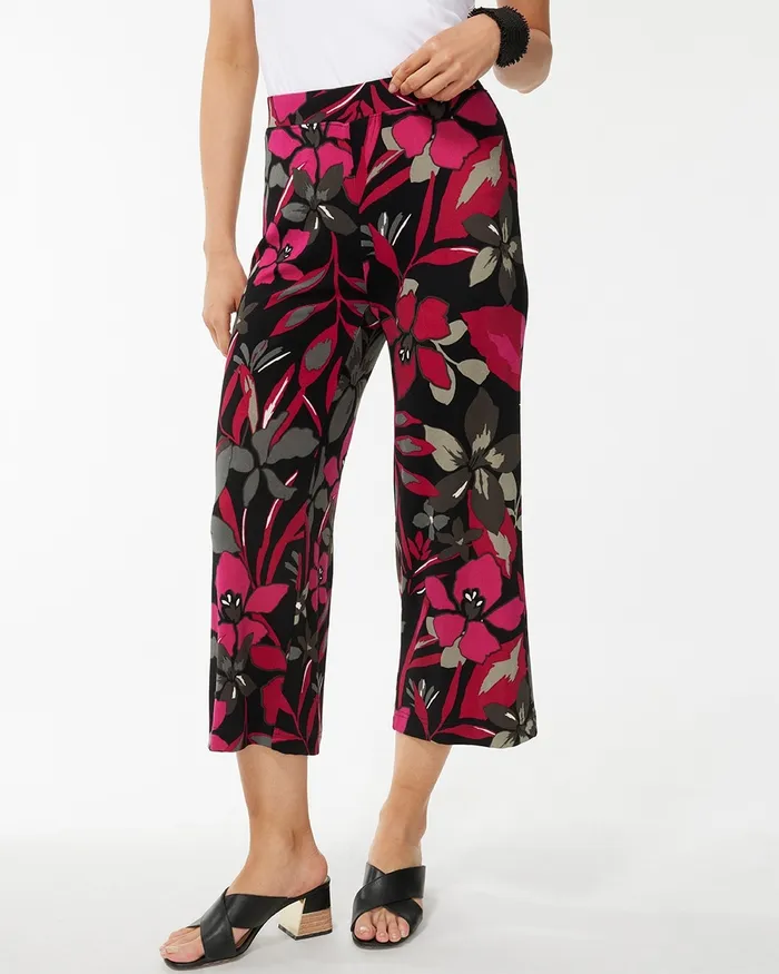 Chico039s Travelers Floral Crops Botanic Berry Women Matching Sets