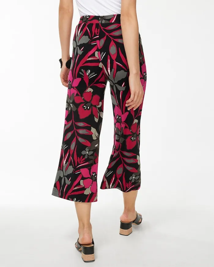 Chico039s Travelers Floral Crops Botanic Berry Women Matching Sets