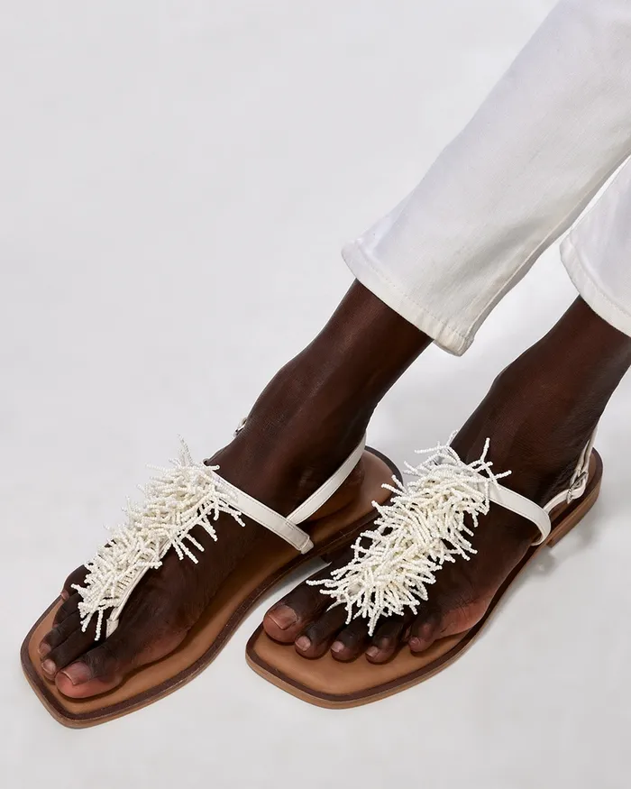 Chico039s White TStrap Sandals White Women Shoes