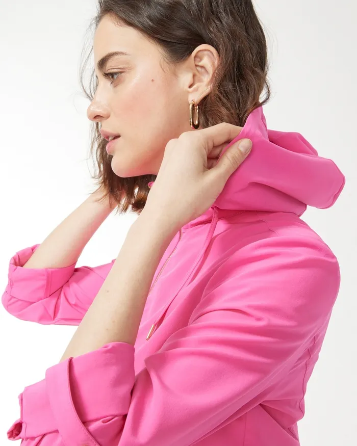 Chico039s Zenergy UPF Hidden Hood Jacket Bahamian Pink Women Matching Sets